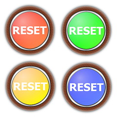 Image showing reset button collection