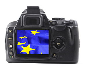 Image showing eu flag in digicam