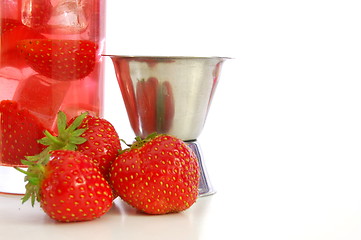 Image showing strawberry summer drink