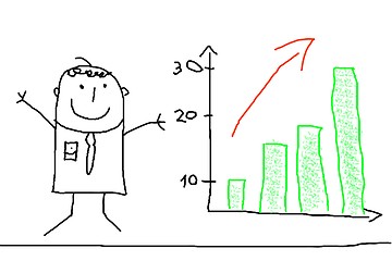 Image showing business man with chart