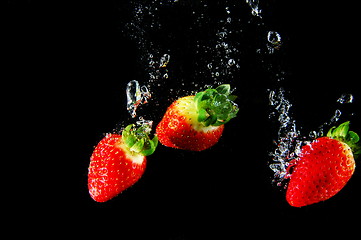 Image showing strawberry in water