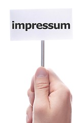 Image showing impressum