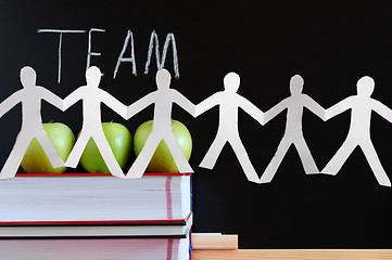 Image showing teamwork and chalkboard