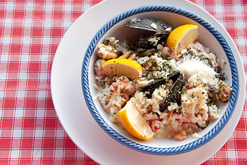 Image showing Seafood risotto