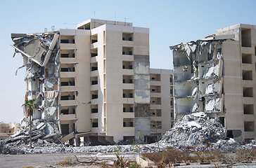 Image showing Flats being demolition in Qatar