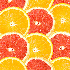 Image showing Abstract background of citrus slices