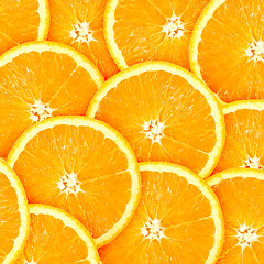 Image showing Abstract background with citrus-fruit of orange slices