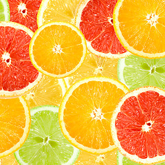 Image showing Abstract background of citrus slices