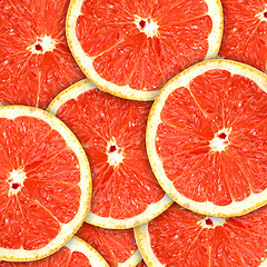 Image showing Background with citrus-fruit of grapefruit slices