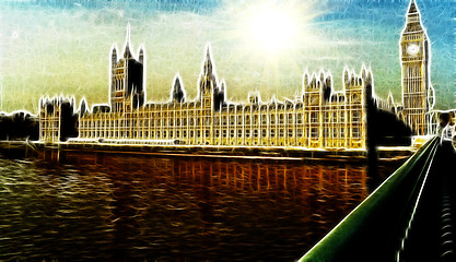 Image showing Artistic Impression Westminster Palace London