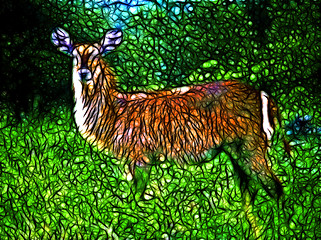 Image showing Artistic Impression Waterbuck