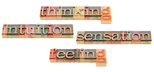 Image showing thinking, feeling, intuition and sensation 