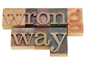 Image showing wrong way