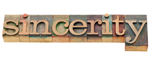 Image showing sincerity word