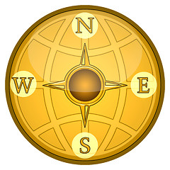 Image showing Compass wind rose