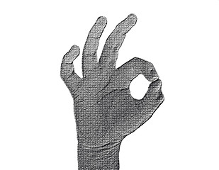 Image showing All-Fine Hand on White