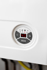 Image showing Heating gas boiler control panel detail