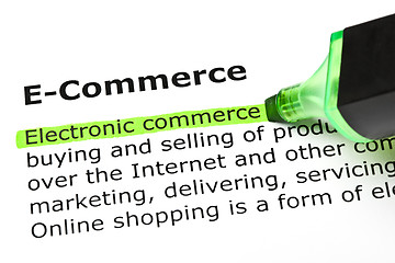 Image showing 'Electronic commerce', under 'E-Commerce' 