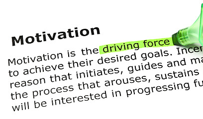 Image showing 'Driving force', under 'Motivation' 