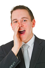 Image showing Screaming businesman