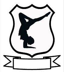 Image showing Woman Gymnastics Sport Shield 