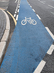 Image showing Bike lane sign