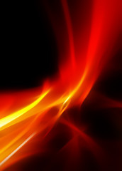 Image showing abstract hot fire on black