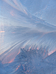 Image showing frost and sunlight on glass