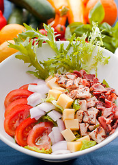 Image showing fresh classic caesar salad 