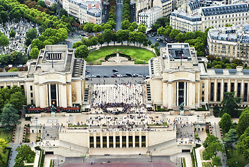 Image showing Chaillot palace view from Eifell tower