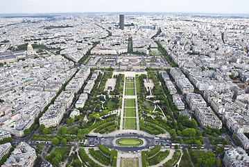 Image showing Champ-de-Mars view from Eifell tower