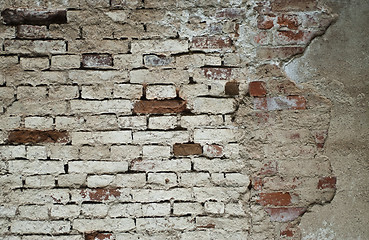 Image showing Pale gray brick wall texture