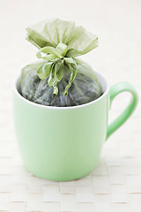 Image showing cup of green tea