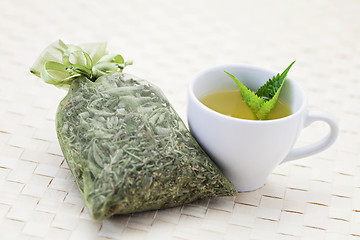 Image showing cup of green tea