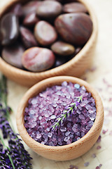 Image showing lavender bath salt