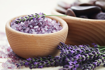 Image showing lavender bath salt