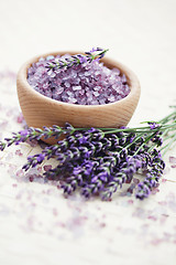 Image showing lavender bath salt