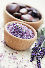 Image showing lavender bath salt