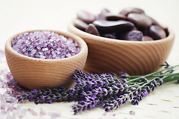 Image showing lavender bath salt