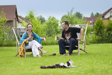 Image showing Happy couple on nature