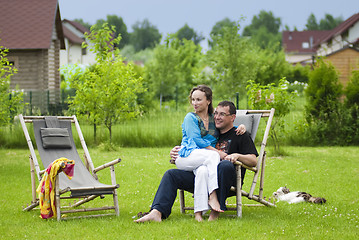 Image showing Happy couple on nature