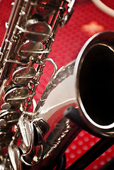 Image showing Saxophone close-up