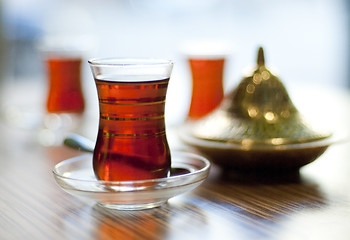 Image showing Traditional turkish tea