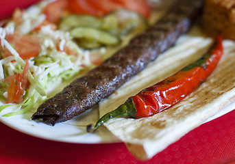 Image showing Turkish tradition meal - Adana kebab