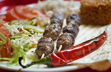 Image showing Turkish shish kebab