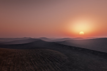 Image showing desert sunset