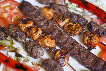 Image showing Selection of traditional turkish kebab