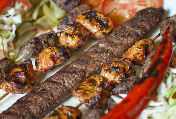 Image showing Selection of traditional turkish kebab