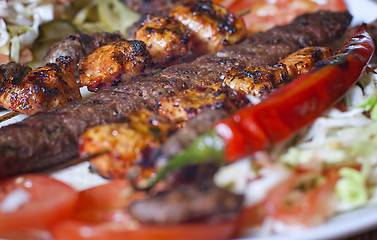 Image showing Selection of traditional turkish kebab