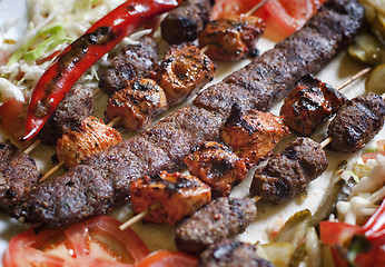 Image showing Selection of traditional turkish kebab